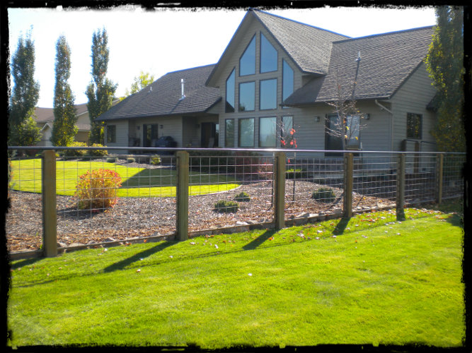 Metal and wood fencing